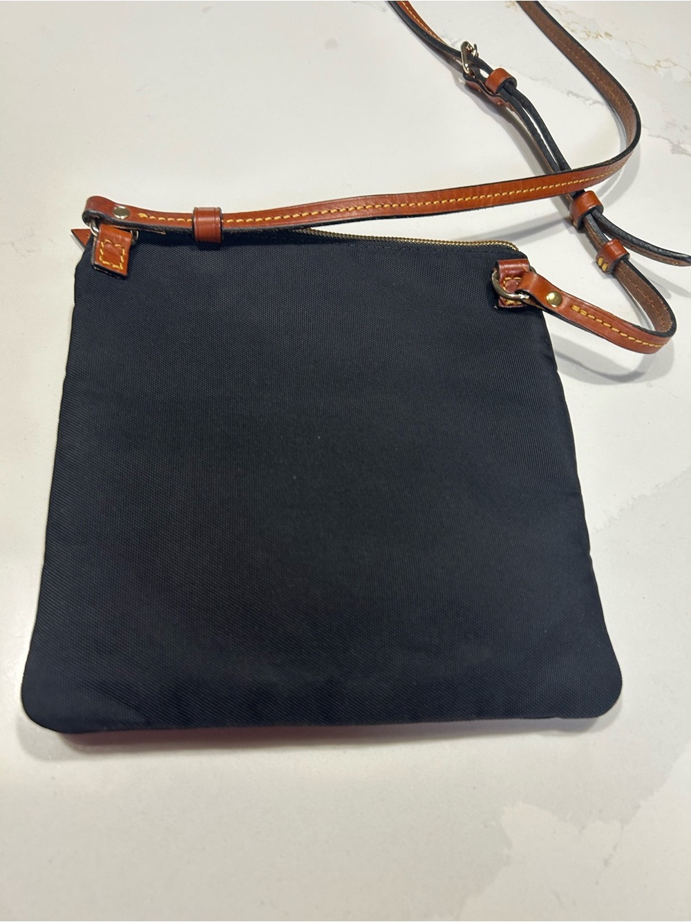 Dooney & Bourke Black Crossbody with Brown Leather Trim - Picture 15 of 16